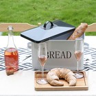 Vintage Metal Bread Box Farmhouse  Bread Storage Bin With Handle Large Capacity
