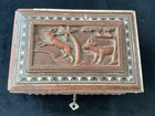 Wooden Box Vintage Small Storage - Jewellery Trinket Inlaid - For Restoration