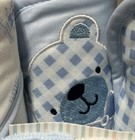 Snuggle Tots 6 Pc Baby Boy Bath Set Hooded Towels Washcloths Teddy Bear Blue