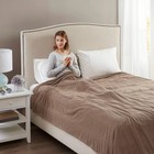 Beautyrest Knitted Micro Fleece Electric Heated Blanket  twin  Mink  Midweight 