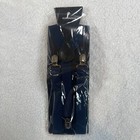 Suspenders Unisex Mens Womens Adjustable Braces Clip On Elastic Y-back Slim Navy