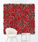 Red Rose Artificial Flower Panels Wedding Party Wall Decor Photo Background W-58