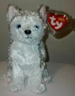Ty Beanie Baby  Juneau The Husky Dog  6 Inch  New Mwmts Plush Stuffed Animal Toy