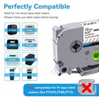 100pk For Brother P-touch Tze-231 Tz231 12mm White Standard Laminated Label Tape