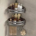 Shower Corner Shelf Caddy 2 Pack Organizer  Bathtub Storage  Shampoo Holder  