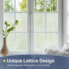 Window Privacy Film Frosted Glass Static Cling Sticker Floral Lattice 60x200cm