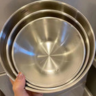 1pcs Stainless Steel Mixing Bowl Set With Scale Non Slip Kitchen - New