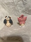 Halloween Ceramic Fairy   Bat  Oppossum Salt   Pepper Shaker Set New Whimsical