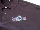 Barry White The Icon Is Love 1990 s Polo Shirt Xxl Black 100  Cotton