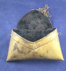 Antique Brass Flapper Pillow Envelope Purse