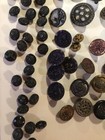 Antique Assorted Metal Glass Steel Cut Button Lot Victorian Buttons