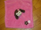 Baby Gear Plush Pink Monkey   Flowers Security Blanket lovey