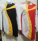 Praise Liturgical Bell Sleeve Top Gold Cross Inset 3 Color Choices Adlt chld