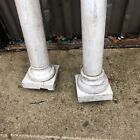 Vintage Wooden Round Porch Post Column Solid Capital   Plinths 66    X 5    Diameter