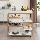 Parlordream 6-tier Roling Bar Cart  Slide Bar Serving Cart  Wine Cart wine Rack