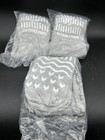3 Pairs Xl Extra Long Hospital Non Slip Gray Socks Yoga Double Sided Confetti
