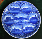 Antique Flow Blue Staffordshire Rockaway New York Souvenir Plate