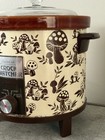Vtg 70 s Sears Crock Watcher Slow Cooker Crockpot Merry Mushroom Tested - Works