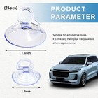 24pcs Car Glas Windshield Sunshade Suction Cups pull Ring Dovetail Sucker Hooks