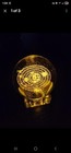     2 3d Solar System Crystal Ball W  Led Light Base    