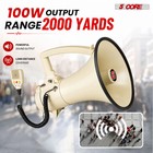 5 Core Megaphone Speaker 100w Loud Rechargeable Bullhorn W Built-in Siren