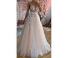 Sexy A Line Wedding Dresses Sweetheart Backless Tulle Lace Appliques Bridal Gown