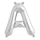 14  Silver Mylar Foil Alphabet Letter And Number Balloons
