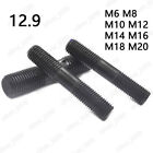 Black 12 9 Steel Double End Studs Rods Clamping Type M8 M10 M12 M14 M16 M18 M20