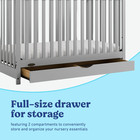 Story 5-in-1 Convertible Baby Crib With Drawer And Reversible Headboard  Pebb   