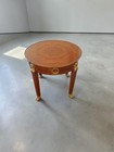 Antique Late 19th Century French Ormolu Empire Marquetry Side Table