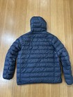 Eddie Bauer Men   s Blue Down Hooded Puffer Jacket Full Zip Size L