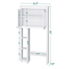 Over The Toilet Cabinet 2-doors Bathroom Storage Organizer W  3 Adjustable Shelf