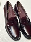 Gh Bass Weejuns Logan Polished Leather Penny Loafers Wine Men s Size 9d