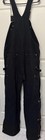 Carhartt Bib Overalls R41-blk Duck Black Insulated 38x34 Double Knee Zip Legs