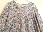 Pure J Jill Womens Blouse 2x Plus Pima Cotton Floral Shirttail Tee Long Sleeve
