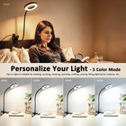Clip On 48 Led Desk Lamp Clamp 5 Color 10 Brightness Book Reading Light Usb