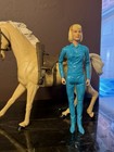 Vintage 1965 Louis Marx Johnny West Flame Palomino Horse And Jane West Figure 
