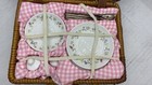 Vintage Delton Sprinkles Porcelain Children   s Tea Party Set For 2 Picnic Basket