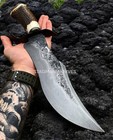 Premium Hand Forged J2 Steel Full Tang Hunting Stag Fixed Bowie Knife Vintage  