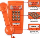 Retro Wall Phones For Landline With Loud Mechanical Ringing Vintage Wall Mount P