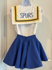 Vintage 1980s Ah Spurs Cheerleader  Drill Team Uniform Blue  yellow Xs