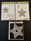 Lot 3 Stampin    Up   Retired Christmas Stamp Sets With Dies   Punch  Star  Holly
