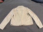 Tahari Women s L Faux Leather Suede Moto Jacket Blazer Ivory