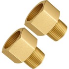 2pcs Brass Pipe Fitting 1 4  Female To 1 8  Male Npt Adapter 1200psi Durable New