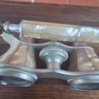 Antique Opera Glasses Mother Of Pearl Folding Handle Paris Theater Binoculars