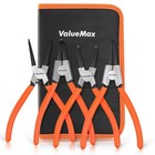 Valuemax 4 Pcs Snap Ring Pliers Heavy Duty Set 7 Inch With Storage Pouch Usa