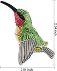 Hand Painted Enamel Hummingbird Trinket Box  Hinged Unique Mini Ring Necklace Je