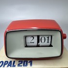 1960s Copal 201 Mechanical Flip Clock Red  fully Working  Japan Rare Tested