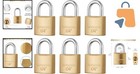 Modern Solid Brass Padlock Set - 6 Keyed Alike Locks For Versatile Security