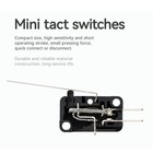 10pcs Micro Limit Switch Mini Tact Switch Long Hinge Lever 15a 1 2hp 125 250v Ac